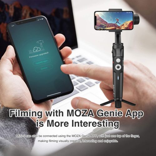 [아마존베스트]MOZA Mini-S Essential Foldable Gimbal stabilizer for Smartphone Timelapse Object Tracking Zoom Vertigo Inception 3-Axis Video Stabilizer for iPhone Xs/Max/Xr/X/11 Pro Max Samsung N