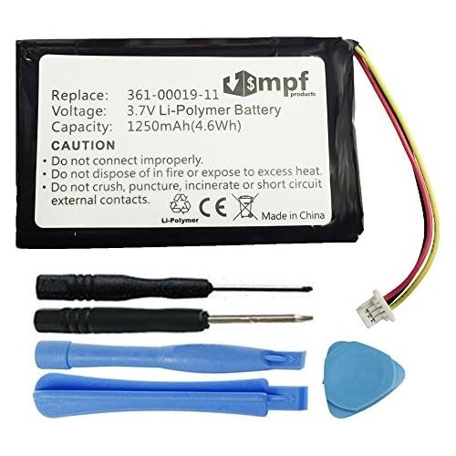  [아마존베스트]MPF Products 1250mAh 361-00019-11, 361-00019-13, 010-00621-10 Battery Replacement Compatible with Garmin Nuvi 200, 205, 250, 252, 255, 260, 265, 270 GPS Units