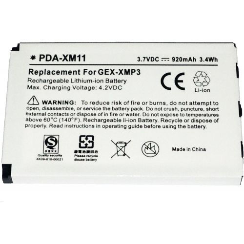  MPF Products 920mAh 990552 L01L40321 Battery Replacement Compatible with Pioneer GEX-XMP3, Sirius XM XMP3, XMP3i & XMP3H1 Portable Satellite Radio Receivers XM-6900-0004-00