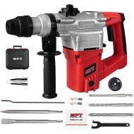 MPT 1 Inch SDS-plus 8.5 Amp Heavy Duty Rotary Hammer Drill,3 Function and Adjustabl Soft Grip Handle,Include 3 Drill Bits,Point and Flat Chisel with Case