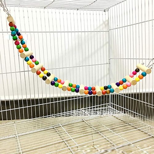  MQ Pet Hammock Hamster Hanging Toys Pet Cage Toy Set for Small Animal Squirrel Chinchilla Wooden Ladder Swing