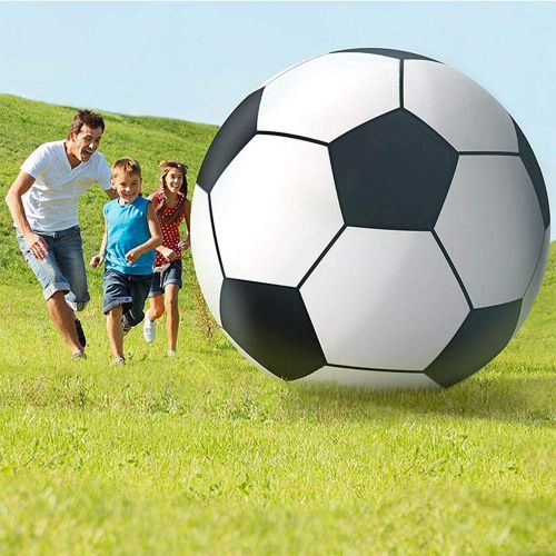  MQW Summer Seaside Adult Toys, Environmentally Friendly PVC Inflatable Football Kindergarten Interactive Ball Outdoor Playing Big Football Beach Ball Toy D: 150CM Leisure and Enter