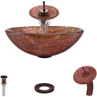 MR Direct 639 Oil Rubbed Bronze Waterfall Faucet Bathroom Ensemble