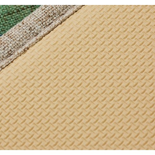  MR FANTASY 2 Pieces Non-slip Kitchen Mat Set Cushioned Green Tropical Leaf Doormat Runner Rug Bath Mat, 16x24+18x47