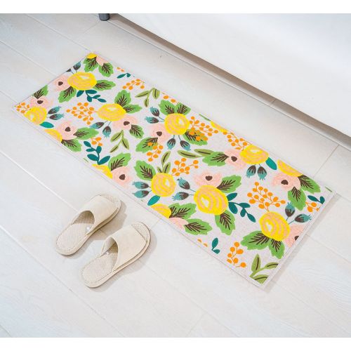  MR FANTASY Floral Kitchen Rugs Modern Anti-Fatigue Standing Chef Kitchen Mat Runner Non Skid Washable Bath Rug Laundry Mat 18x47