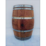 MR-UTAH.com Real Half Wine Barrel Stand or Planter - Clean Oak (Stained)