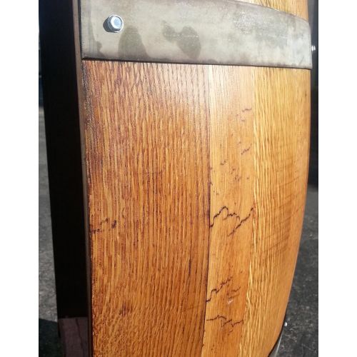  MR-UTAH.com Real Half Wine Barrel Stand or Planter - Clean Oak (Stained)