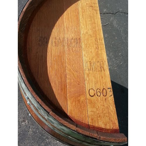  MR-UTAH.com Real Half Wine Barrel Stand or Planter - Clean Oak (Stained)