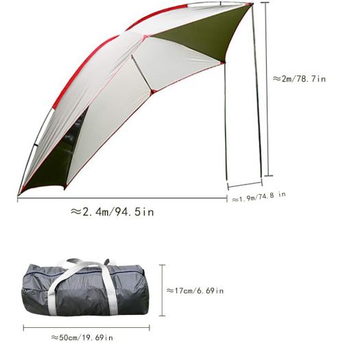  MR. STRONG Car Tail Tent Awning Sun Shelter Trailer Tent Carport Tent Portable Tent Waterproof Auto Canopy Camper Trailer Tent Outdoor Equipment Camping Car Tent for Beach, SUV, MPV, Hatchbac