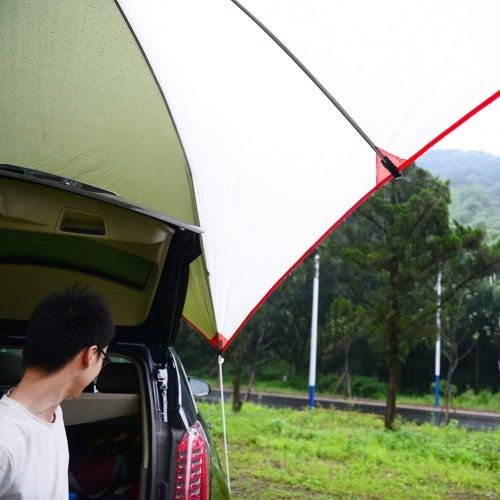  MR. STRONG Car Tail Tent Awning Sun Shelter Trailer Tent Carport Tent Portable Tent Waterproof Auto Canopy Camper Trailer Tent Outdoor Equipment Camping Car Tent for Beach, SUV, MPV, Hatchbac