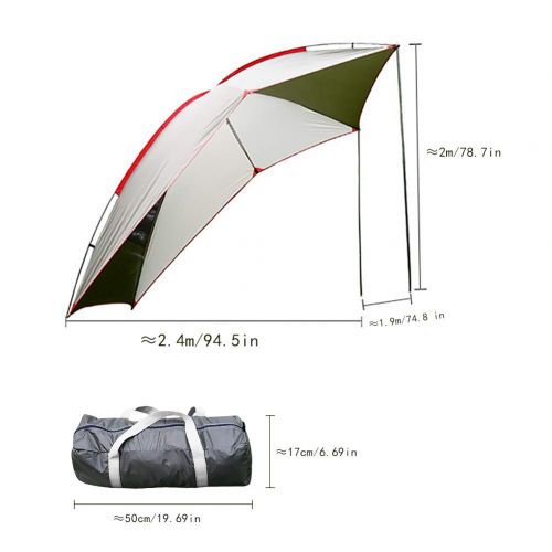  MR. STRONG Car Tail Tent Awning Sun Shelter Trailer Tent Carport Tent Portable Tent Waterproof Auto Canopy Camper Trailer Tent Outdoor Equipment Camping car Tent for Beach, SUV, MPV, Hatchbac