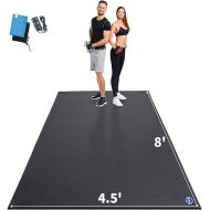 Extra Large Exercise Mat for Home Workout 96 x 54 inch, Workout Mats for Home Gym Flooring, Thick Ultra Durable Cardio Mat, Ideal for All Intense Fitness- Shoe Friendly, Eco Friendly