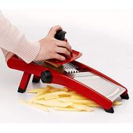 MRSLIU Mandoline Slicer + Blade Guard - Einstellbare Mandoline Gemuesehobel Und Franzoesisch Fry Cutter Essen Slicer, Gemuese Julienne - Premium Edelstahl