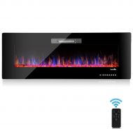 MRT SUPPLY 50 Recessed Electric Fireplace in-Wall Wall Mounted Standing Electric Heater with Ebook