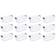 MRT SUPPLY 12 Pack 6-Quart Clearview Latch Box Storage Tote Container with Ebook