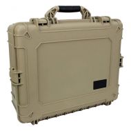 MRT SUPPLY Hard Shell Weather and Water Resistant Extra Large Storage Case, Tan with Ebook