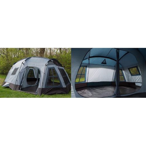  MRT SUPPLY Ozark TGT-OZARK-16 16 Person 3 Season Large Family Cabin Tent, Blue with Ebook