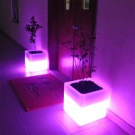 MRXUE Led Mood Light Flower Pot with Remote Control, Rechargeable Waterproof Kids Night Light Have 16 Dimmable Colors & 4 Modes, Outdoor/Indoor Decorative Light,404040cm