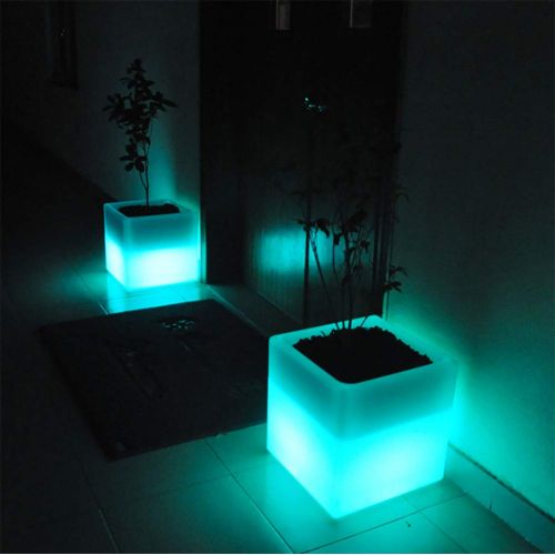  MRXUE Led Mood Light Flower Pot with Remote Control, Rechargeable Waterproof Kids Night Light Have 16 Dimmable Colors & 4 Modes, Outdoor/Indoor Decorative Light,404040cm