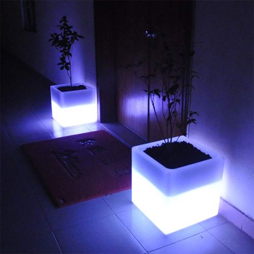  MRXUE Led Mood Light Flower Pot with Remote Control, Rechargeable Waterproof Kids Night Light Have 16 Dimmable Colors & 4 Modes, Outdoor/Indoor Decorative Light,404040cm