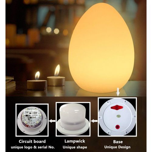  MRXUE Led Mood Light with Remote Control, Rechargeable Waterproof Kids Night Light Have 16 Dimmable Colors & 4 Modes, Outdoor/Indoor Decorative Light,D11xH19cm