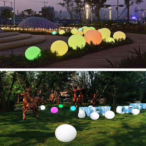  MRXUE Led Mood Light Ball with Remote Control, LED Ball Light, Rechargeable Waterproof Kids Night Light Have 16 Dimmable Colors & 4 Modes Decorative Light,15.7/40cm