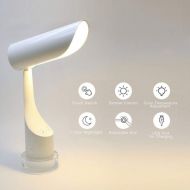 MRXUE Folding Desk Lamp LED Bedside Table Light Colorful Base Night Lights Touch Control Dimmable Portable Eyes-Caring Mood Lighting for Kids