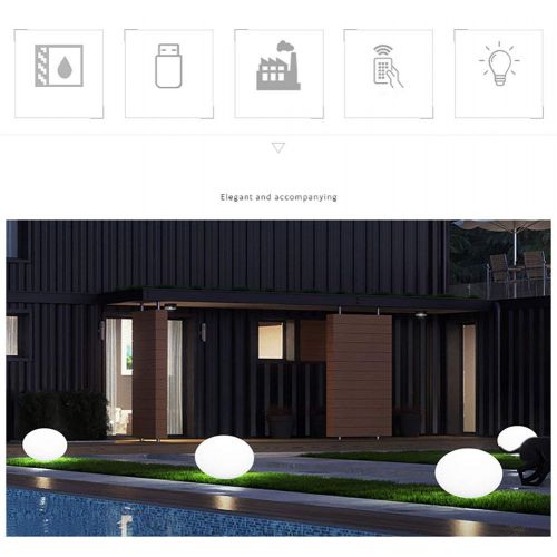  MRXUE Led Mood Light with Remote Control, Rechargeable Waterproof Kids Night Light Have 16 Dimmable Colors & 4 Modes, Outdoor/Indoor Decorative Light,D32xH20cm