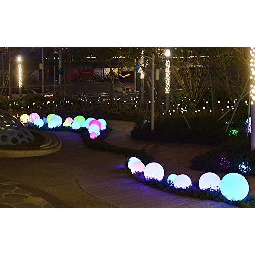  MRXUE Led Mood Light Ball with Remote Control, LED Ball Light, Rechargeable Waterproof Kids Night Light Have 16 Dimmable Colors & 4 Modes Decorative Light,23.6/60cm