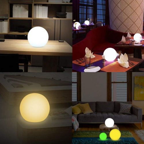  MRXUE Led Mood Light Ball with Remote Control, LED Ball Light, Rechargeable Waterproof Kids Night Light Have 16 Dimmable Colors & 4 Modes Decorative Light,23.6/60cm