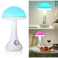 MRXUE Colorful Night Light Creative Mushroom LED Table lamp Touch Control 3 Levels Brightness and Dimming Multicolor Mood Lights Atmosphere Lighting