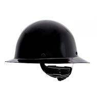 MSA 475414 Skullgard Full Brim Safety Hard Hat with Fas-Trac III Ratchet Suspension | Non-Slotted Hat, Made of Phenolic Resin, Radiant Heat Loads up to 350F - Standard Size in Black