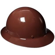 MSA 454672 Skullgard Full-Brim Hard Hat with Staz-on Pinlock Suspension | Non-slotted Cap, Made of Phenolic Resin, Radiant Heat Loads up to 350F - Standard Size in Brown