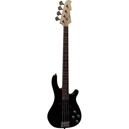  [아마존베스트]MSA Electric Bass  Black  Electric Bass with Solid Wood Body  Vision Sound Guitar  Long Scale + Cable  JB8BK