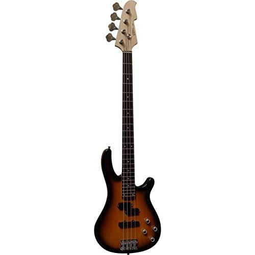  [아마존베스트]MSA Electric Bass GuitarSunburstLong Scale Bass Guitar with MassivholzkoerperVision Sound Guitar + CableJB8SB