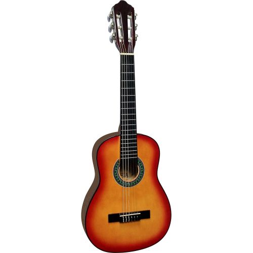  [아마존베스트]MSA 1/4 Guitar - Concert Guitar in Set - Childrens Guitar - Classic - Sunburst - Lime Wood Top - Bag - Band - Strings - 3x PIK