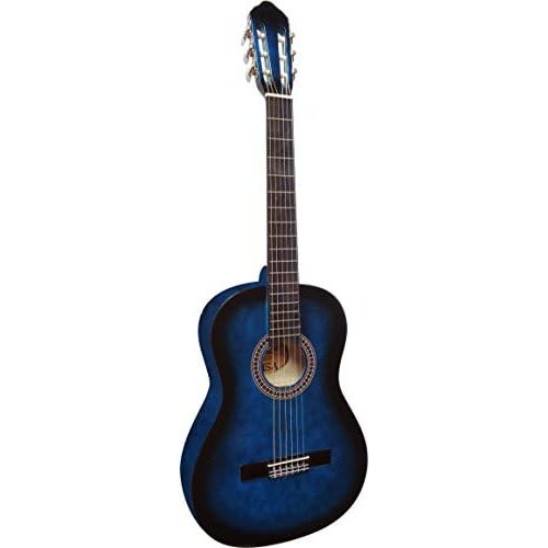  [아마존베스트]MSA 4/4GuitarClassical Guitar in the SetClassicBlue/ShadedCeiling Lime Wood Band  StrapStrings3x Picks Tu