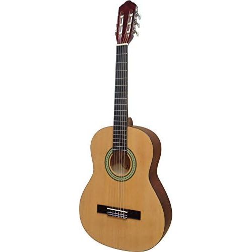  [아마존베스트]MSA 3/4GuitarLeft Handed Classical GuitarYouth GuitarNatural MatteClassic Scale 58.5cm, Back and Side MahoganyC8Linkshand