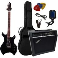 [아마존베스트]MSA Heavy Metal Set: Electric Guitar Heavy Black  Amplifier 45 Watt  Bag  Band  3x PIK  Tuner  Electric Guitar  2x Humbucker