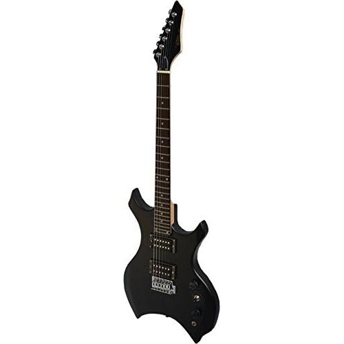  [아마존베스트]MSA XE600BM Electric Guitar with Solid Wood Body - Heavy Metal + Cable - Matt Black