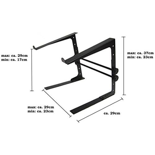  [아마존베스트]MSA Notebook Stand + Fixing Clips - Laptop Holder - Height/Width Adjustable - Solid - Fixed Stand - DJ - Suitable for Any Step