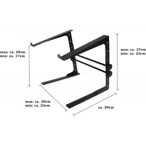  [아마존베스트]MSA Notebook Stand + Fixing Clips - Laptop Holder - Height/Width Adjustable - Solid - Fixed Stand - DJ - Suitable for Any Step