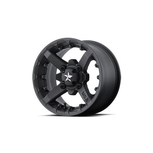  MSA OFFROAD WHEELS M23 BATTLE Flat Black Wheel with Painted and Chromium (hexavalent compounds) (14 x 7. inches /4 x 112 mm, 10 mm Offset)