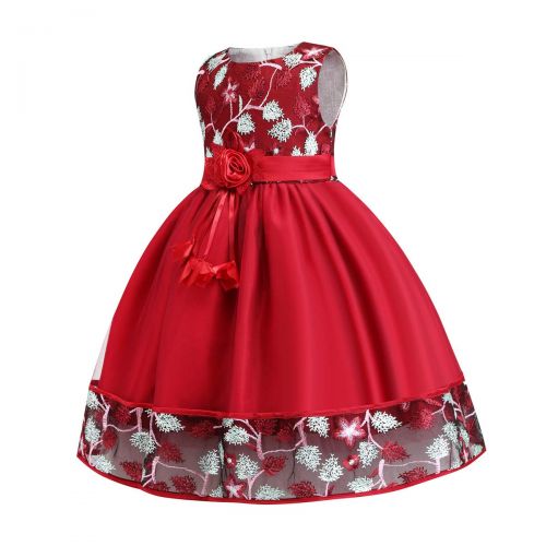  MSFENG Flower Big Little Girls Formal Party Dress Kids Wedding Bridesmaid Pageant Birthday Toddler Princess Dresses