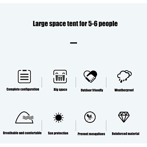  MSG ZY Large Tent 8-12 Person-Camping-Tents, Waterproof Windproof Dome Family Camping Tent, Divided Curtain for Separated Room, 3 Sizes,for All Seasons