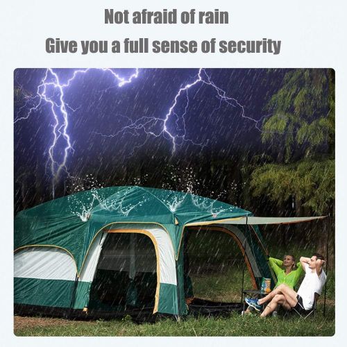  MSG ZY Large Tent 8-12 Person-Camping-Tents, Waterproof Windproof Dome Family Camping Tent, Divided Curtain for Separated Room, 3 Sizes,for All Seasons