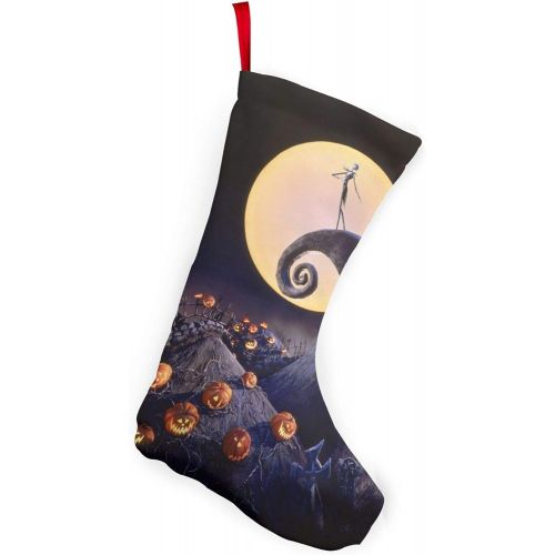  MSGUIDE Christmas Stocking 2 Pack, 10 Inch The Nightmare Before Christmas Stockings Fireplace Hanging Stockings for Family Christmas Decoration Holiday Season Xmas Party Decor