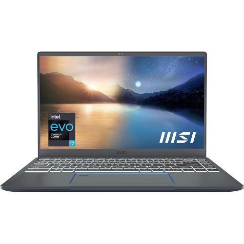  MSI Prestige 14 Evo Professional Laptop: 14 FHD Ultra Thin Bezel Display, Intel Core i7 1185G7, Intel Iris Xe, 16GB RAM, 512GB NVMe SSD, Thunderbolt 4, Win10 Home, Intel Evo, Carbo