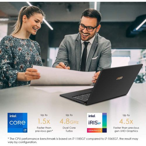  MSI Summit E15 Professional Laptop: 15 IPS-Level Touch Screen, Intel core i7-1185G7, NVIDIA GeForce GTX 1650 Ti (Max-Q), 16GB RAM, 1TB NVMe SSD, Win10 PRO, Ink Black (A11SCS-208)