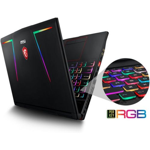  MSI GE63 Raider RGB-010 15.6 120Hz 3ms Performance Gaming Laptop GTX 1070 8G i7-8750H (6 Cores) 16GB 256GB SSD + 1TB Per Key RGB KB, VR Ready, Metal Chassis, Windows 10 64 bit